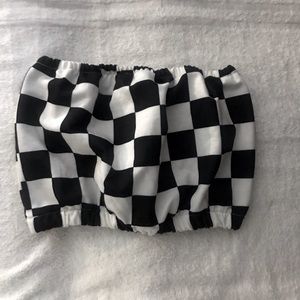 Love checkers tube top never worn     PRICES ON EVERYTHING LISTED IS NEGOTIABLE